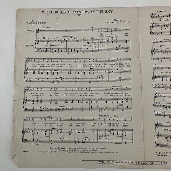 1910s Vintage Sheet Music Ypsilanti You Broke My Heart to Pass the Time Away - Picture 12 of 16